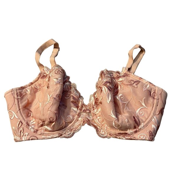 Soma 34DD Sensuous Sides Full Coverage Lace Bra Floral Details - Picture 1 of 3